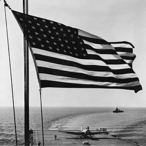 American Flag on the Deck of a Battleship - Downloadable Image