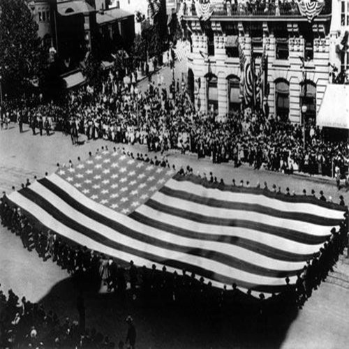 Huge American Flag in G. A. R. Parade - Downloadable Image