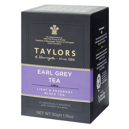 Taylors of Harrogate Earl Grey Tea String and Tag Teabags - 20 count