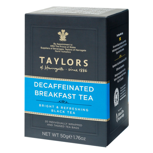 Taylors of Harrogate Decaffinated CO2 Breakfast String and Tag Teabags - 20 count