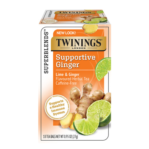 Twinings Superblends Caffeine-Free Herbal Tea - Support - 18 Count