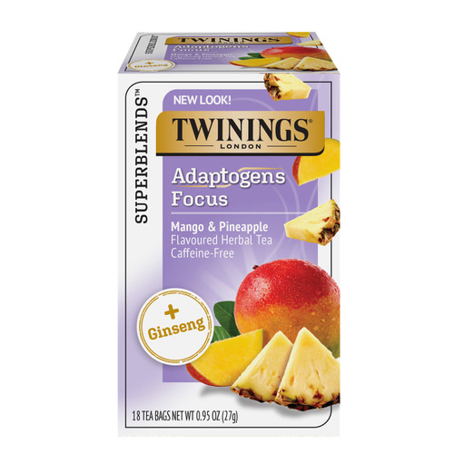 Twinings Superblends Adatogens Caffeine-Free Herbal Tea - Focus - 18 Count