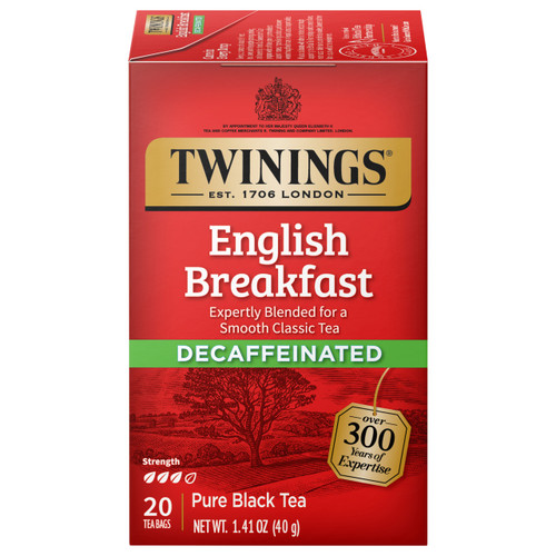 Twinings English Breakfast Decaffeinated Tea - 20 count