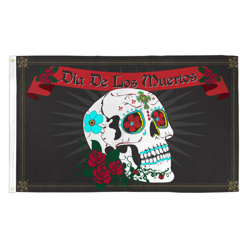 Day of the Dead Flag - 3ft x 5ft Printed Polyester