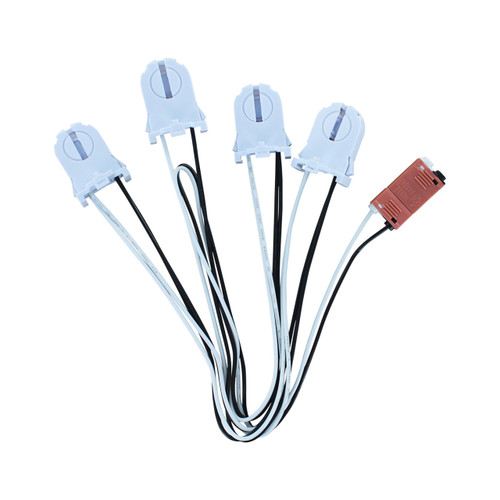 4-Lamp Wiring Harness for LED T8 Tubes Standard Socket by Keystone