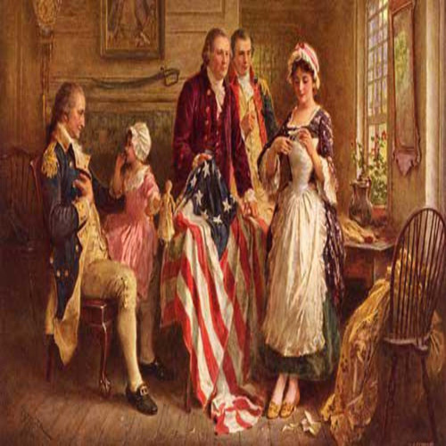 Betsy Ross Showing an American Flag Wallpaper 1280x768