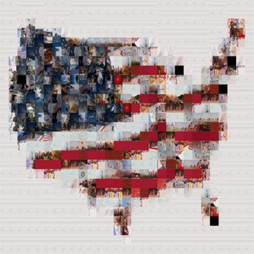 US Flag Map Wallpaper 1024x768