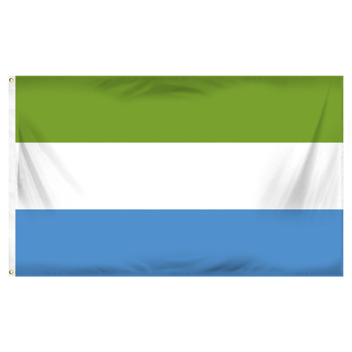 Sierra Leone Flag 3ft x 5ft Printed Polyester