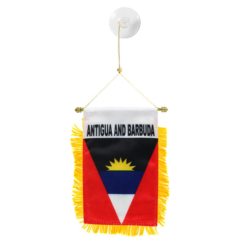 Antigua & Barbuda Mini Window Banner - 4in x 6in