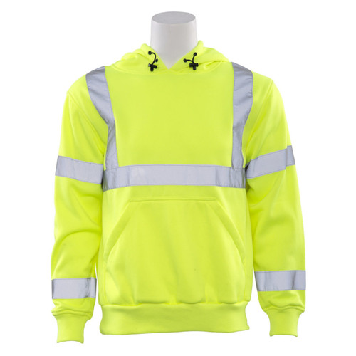 High Vis Lime Green ERB Safety Class 3 High-Vis Pullover Hoodie - W376