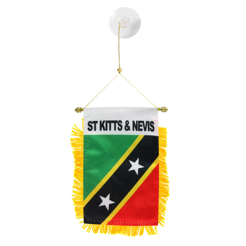 St Kitts & Nevis Mini Window Banner - 4in x 6in