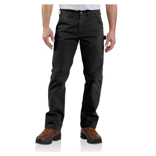 black Carhartt Men's Washed Twill Dungaree Relaxed Fit - B324