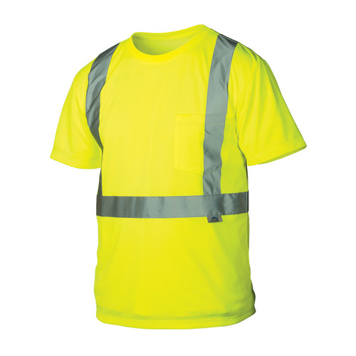 High Vis Lime Green Lumen-X Class 2 High-Vis Safety T-Shirt- RTS21