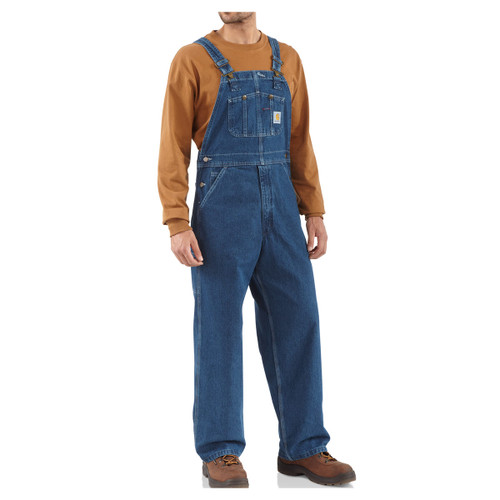 Carhartt Men's R07 Loose-Fit Washed Denim Unlined Bib Overall