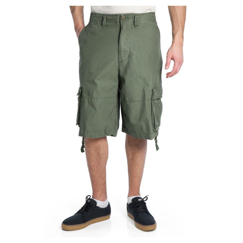 olive Rothco Vintage Infantry Utility Shorts - Olive Drab