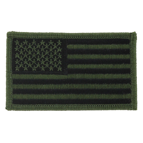 American Flag Patch - Olive Camoflage - 2in