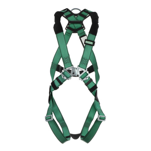 MSA V-FORM Safety Harness with Back D-Ring and Qwik-Fit Leg Straps