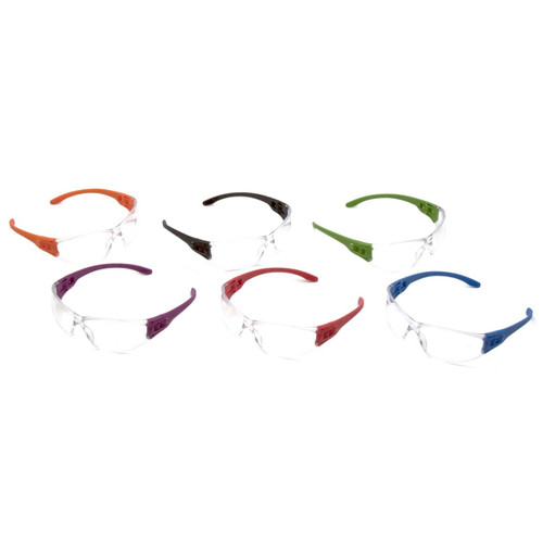 Pyramex Trulock Safety Glasses - Clear Lens - Multi Colors Frame - Case of 12
