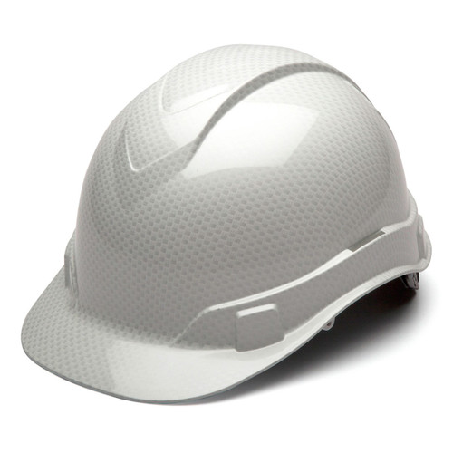 Pyramex Ridgeline Cap Style Hard Hat 4-Point Ratchet Suspension - HP44116S - White