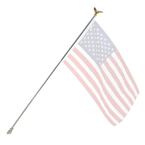 Residential Silver Flagpole Set - Economy Kit