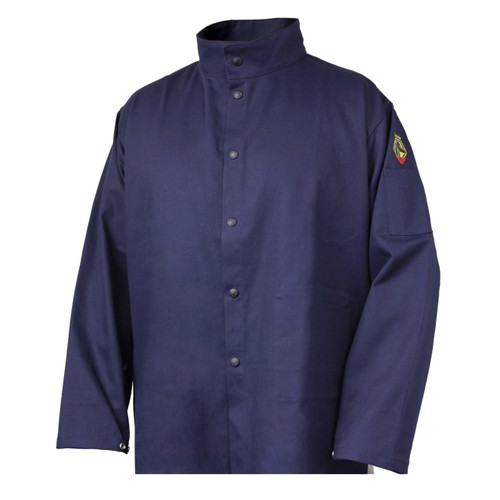 Black Stallion Stretch-Back Flame Resistant Cotton Welding Jacket - JF1625-NG