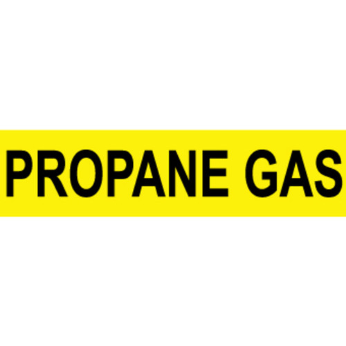 Propane Gas, Yellow, 2.25x14, Pressure Sensitive Vinyl, Pipemarker