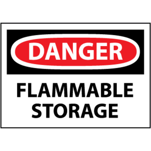 Danger Flammable Storage, 10x14 Vinyl Sign