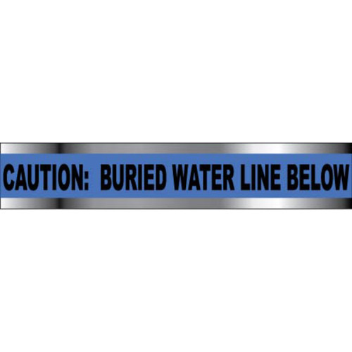 Caution Water Line Below, 6", Detectable Warning Tape