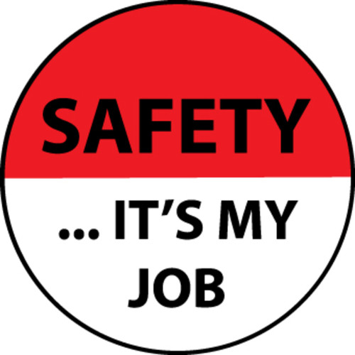 Safety It's My Job 2" Vinyl Hard Hat Emblem - 25 Pack