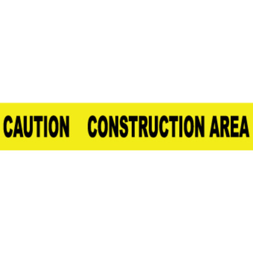 Caution Construction Area, 3" x 1000', Barricade Tape