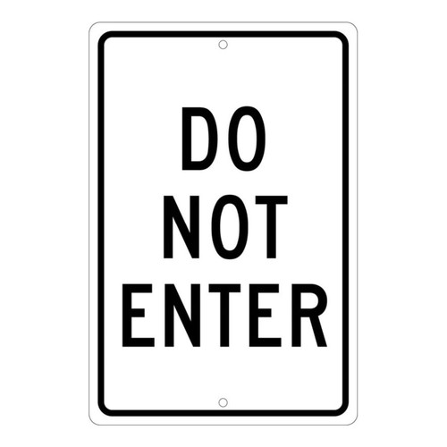 Do Not Enter, 18x12, .040 Aluminum Sign