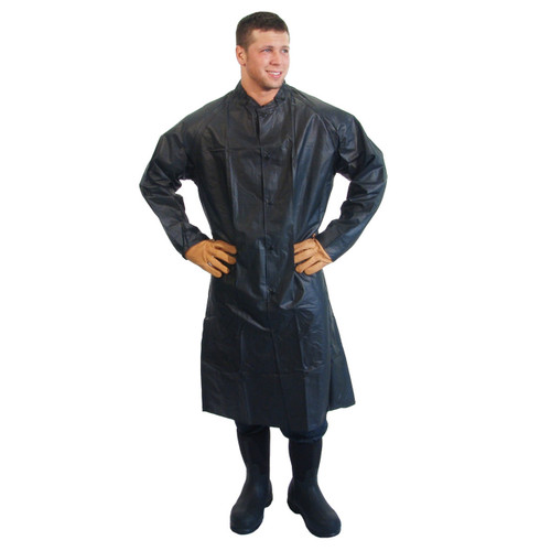 black Neese 48" Raincoat w/ Snap Front