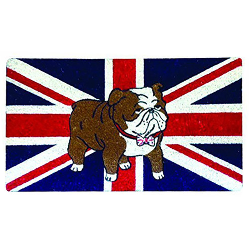 Union Jack Bulldog Door Mat