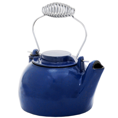 2.5 Qt Blue Cast Iron Kettle