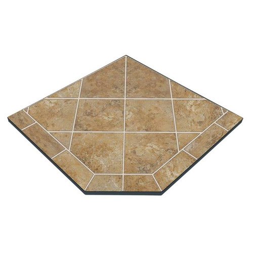 African Safari 36" x 36" Single Cut Corner Hearth Pad