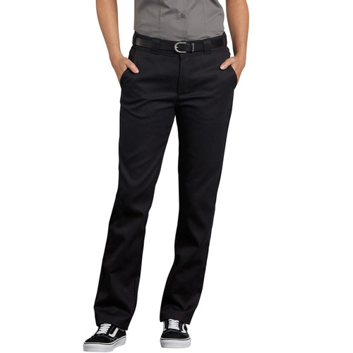 Black Dickies Women's FLEX Slim Fit Work Pants