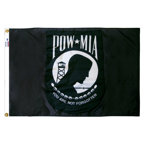 4-Foot x 6-Foot Double-sided POW/MIA Nylon Flag