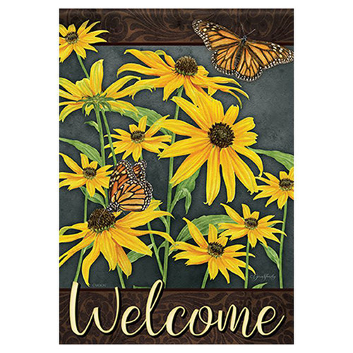 Carson Fall Banner Flag - Monarch Floral - 28in x 40in