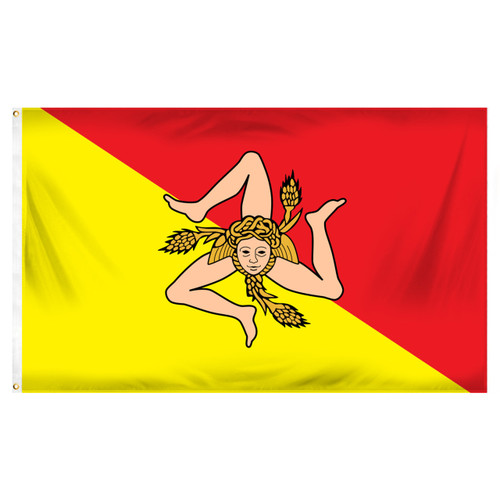 Sicily (Sicilian) 3ft x 5ft Printed Polyester Flag