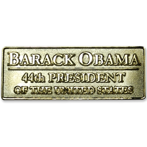 Barack Obama Gold Plated Lapel Pin 44th President of the USA - 1" x 1 3/4"