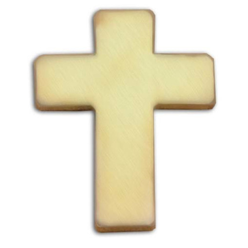 Christian Cross gold finish lapel pin - 3/4" x 1/2"