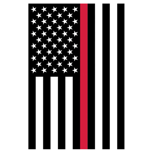 Thin Red Line Motorcycle Flag - 6 x 9