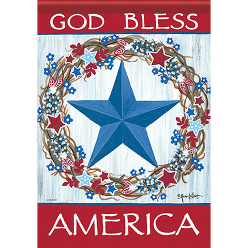 Carson Patriotic Banner Flag - Red, White & Grapevine