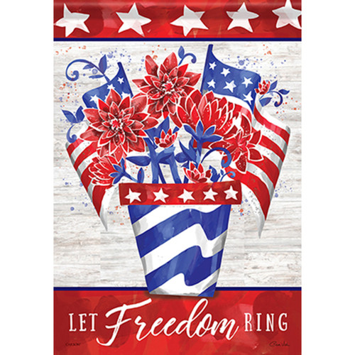 Carson Patriotic Banner Flag - Let Freedom Ring - 28in x 40in