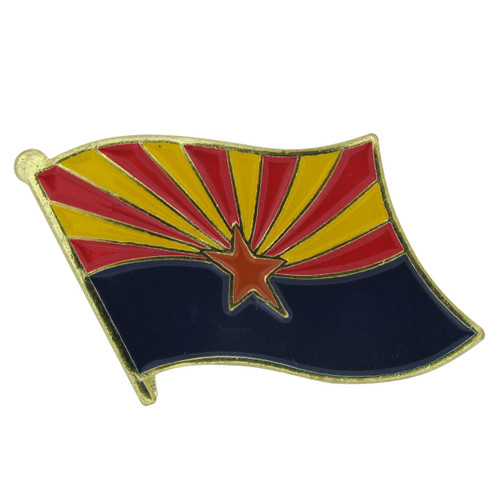 Arizona Flag Lapel Pin - 3/4" x 1/2"