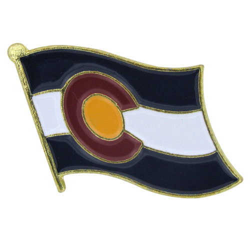 Colorado Flag Lapel Pin - 3/4" x 1/2"