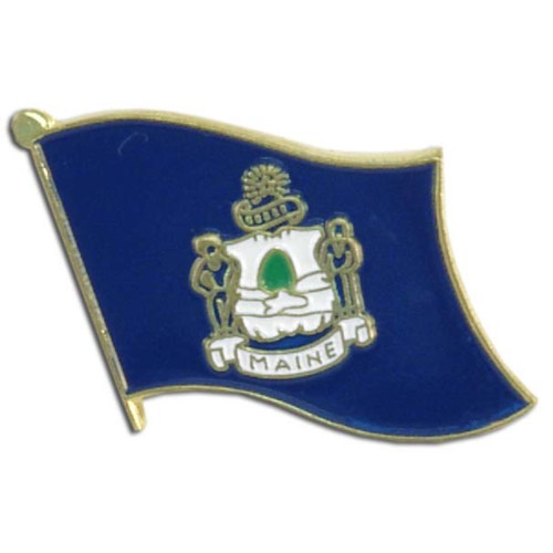 Maine Flag Lapel Pin - 3/4" x 1/2"