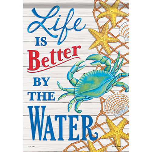 Carson Summer Garden Flag - Better By the Water - 12.5in x 18in