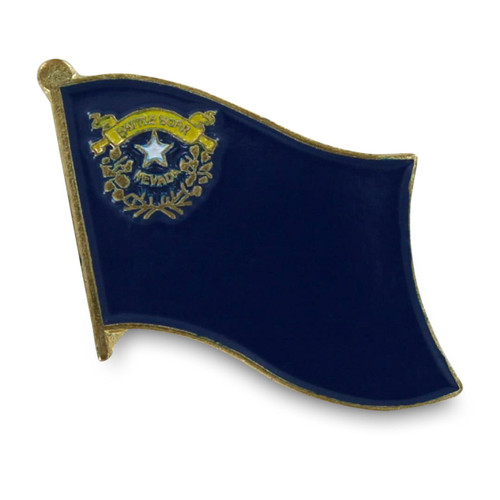 Nevada Flag Lapel PIn - 3/4" x 1/2"