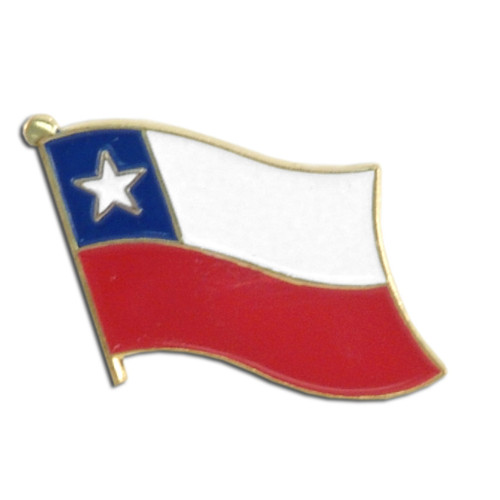 Chile Flag Lapel Pin - 3/4" x 1/2"